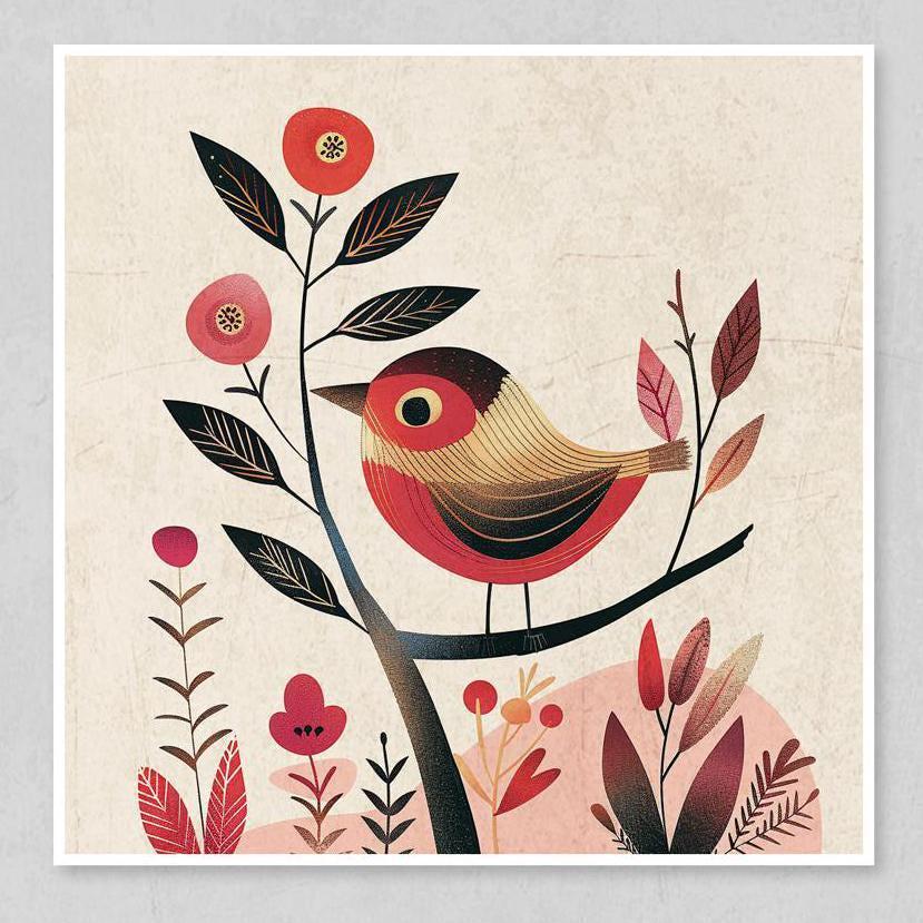 bird art prints, boho wall art, nature-inspired decor, Scandinavian style, bird illustration, minimalist prints, nursery art, eco-friendly decor, modern home decor, whimsical bird prints, floral wall art