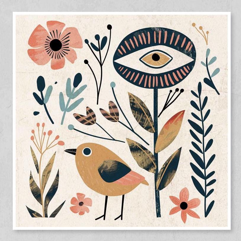 bird art prints, boho wall art, nature-inspired decor, Scandinavian style, bird illustration, minimalist prints, nursery art, eco-friendly decor, modern home decor, whimsical bird prints, floral wall art