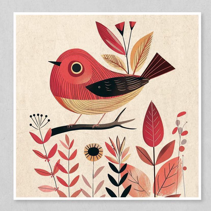 bird art prints, boho wall art, nature-inspired decor, Scandinavian style, bird illustration, minimalist prints, nursery art, eco-friendly decor, modern home decor, whimsical bird prints, floral wall art